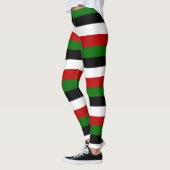 Kenia National Flag Farben horizontal gestreift Leggings (Links)