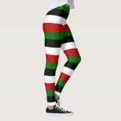 Kenia National Flag Farben horizontal gestreift Leggings (Rechts)