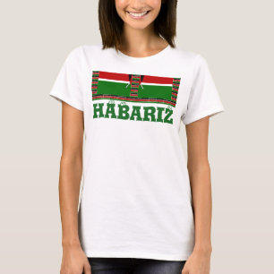 Kenia National Flag Ladys Basic T - Shirt Template