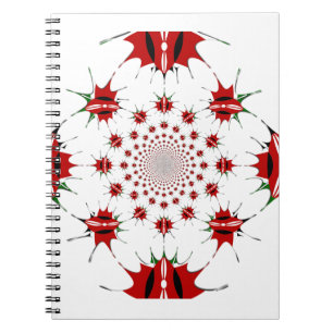 Kenia National Flag Shield Kaleidoskop Muster Notizblock