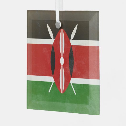 Kenia Ornament Aus Glas (Vorderseite links)