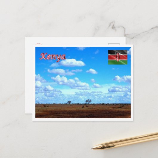 Kenia - Panorama - Postkarte (Vorderseite/Rückseite Beispiel)