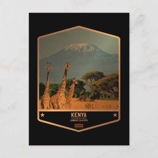 Kenia Postkarte (Vorderseite)