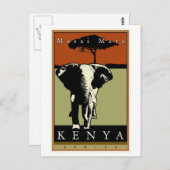 Kenia Postkarte (Vorne/Hinten)