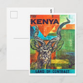 Kenia Postkarte (Vorne/Hinten)