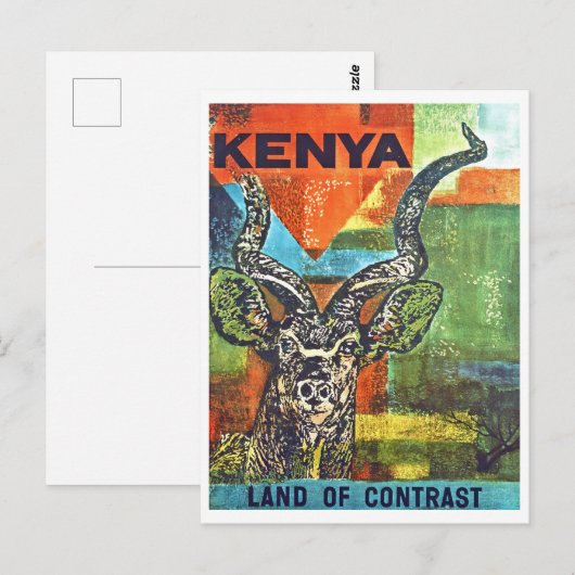 Kenia Postkarte (Vorne/Hinten)