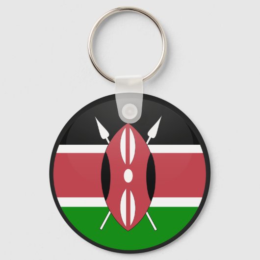 Kenia-Qualitätsflaggenzirkel Schlüsselanhänger (Vorderseite)