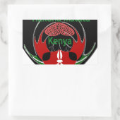 Kenia Rechteckiger Aufkleber (Tasche)