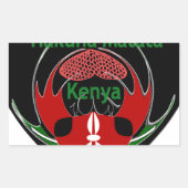 Kenia Rechteckiger Aufkleber (Vorderseite)
