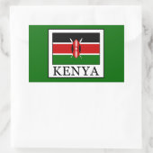 Kenia Rechteckiger Aufkleber (Tasche)
