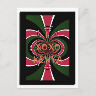 Kenia Reise-Geschenk – Hugs & Kisses Design Postkarte