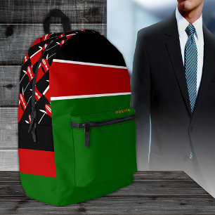 Kenia-Rucksack, patriotisch, kenianische Flagge Bedruckter Rucksack