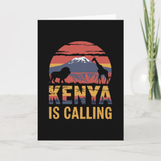 Kenia ruft Safari-Liebhaber Afrikanische Tierwelt  Karte