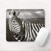 Kenia. Schwarz & Weiß von Zebra und schlicht. Mousepad (Mit Mouse)