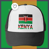 Kenia und Kenia-Flagge Truckerkappe