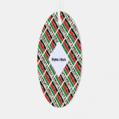 Kenia und Kenia - Personalisiert geteerte Flagge Ornament Aus Metall (Vorderseite links)