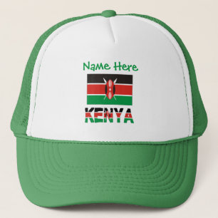Kenia und Kenias Flagge Grüne Persönlichkeit Truckerkappe