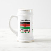 Kenia und Kenyan-Flagge mit Ihrem Namen Bierglas (Links)