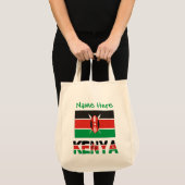Kenia und Kenyan-Flagge mit Ihrem Namen Tragetasche (Vorderseite (Produkt))