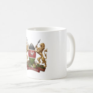 Kenia Wappen Arme Symbol Emblem Landesflagge Löwe Kaffeetasse
