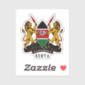 Kenia-Wappen Aufkleber (Blatt)