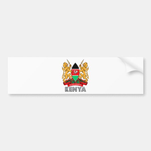 Kenia-Wappen Autoaufkleber (Vorne)