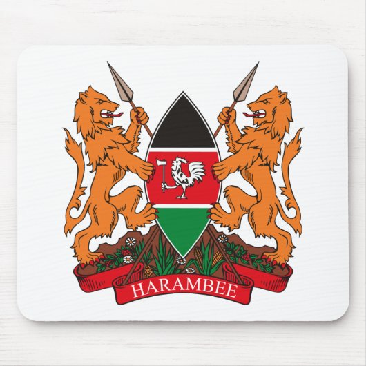 Kenia-Wappen Mousepad (Vorne)