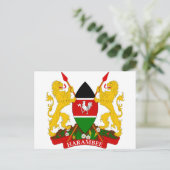 Kenia-Wappen Postkarte (Stehend Vorderseite)
