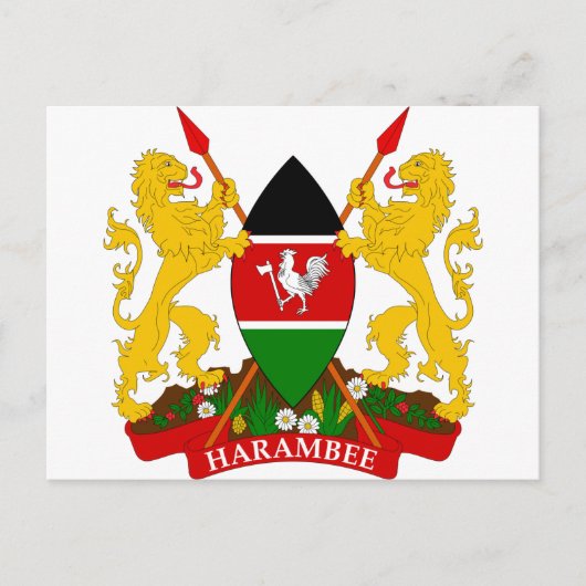 Kenia-Wappen Postkarte (Vorderseite)