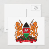 Kenia-Wappen Postkarte (Vorne/Hinten)