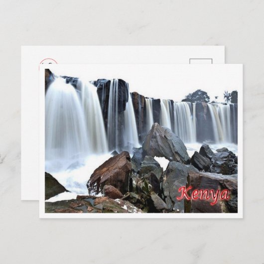 Kenia - Wasserfälle - Postkarte (Vorne/Hinten)