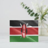 Kenia - Waving Flag - Postkarte (Stehend Vorderseite)