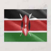 Kenia - Waving Flag - Postkarte (Vorderseite)
