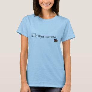Keniaflagge, ein anderes schönes Kenyanmädchen T-Shirt