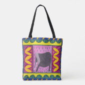 Kenianische Elefant Yellow Tote Bag Tasche (Rückseite)