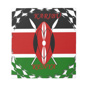 Kenianische Flagge Einheit: Tuko Pamoja Design Notizblock