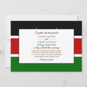 Kenianische Flagge, Flagge Kenias Hochzeit Einladung (Vorderseite)