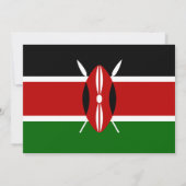 Kenianische Flagge, Flagge Kenias Hochzeit Einladung (Rückseite)