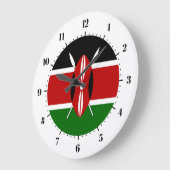 kenianische Flagge Große Wanduhr (Winkel)