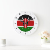 kenianische Flagge Große Wanduhr (Zuhause)