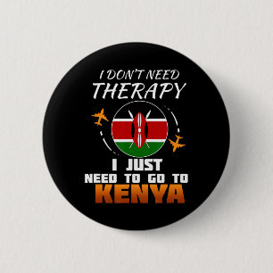 Kenianische Flagge I Lustige Kenia-Flagge I Urlaub Button