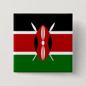 Kenianische Flagge (Kenia) Button (Vorderseite)