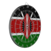 Kenianische Flagge (Kenia) Dartscheibe (Vorderseite Links)