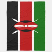 Kenianische Flagge (Kenia) Fleecedecke (Vorderseite)