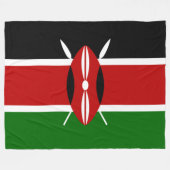 Kenianische Flagge (Kenia) Fleecedecke (Vorderseite (Horizontal))