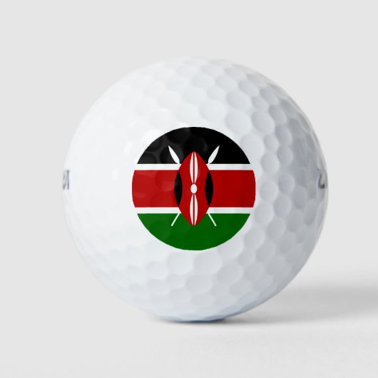 Kenianische Flagge (Kenia) Golfball (Vorderseite)