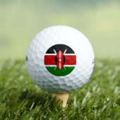 Kenianische Flagge (Kenia) Golfball (Insitu T-Shirt)