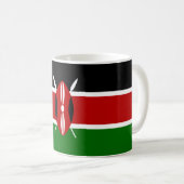 Kenianische Flagge (Kenia) Kaffeetasse (VorderseiteRechts)