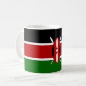 Kenianische Flagge (Kenia) Kaffeetasse (Vorderseite Links)