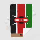 Kenianische Flagge & Kenia mit Monogramm / Golftüc Golfhandtuch (Insitu)